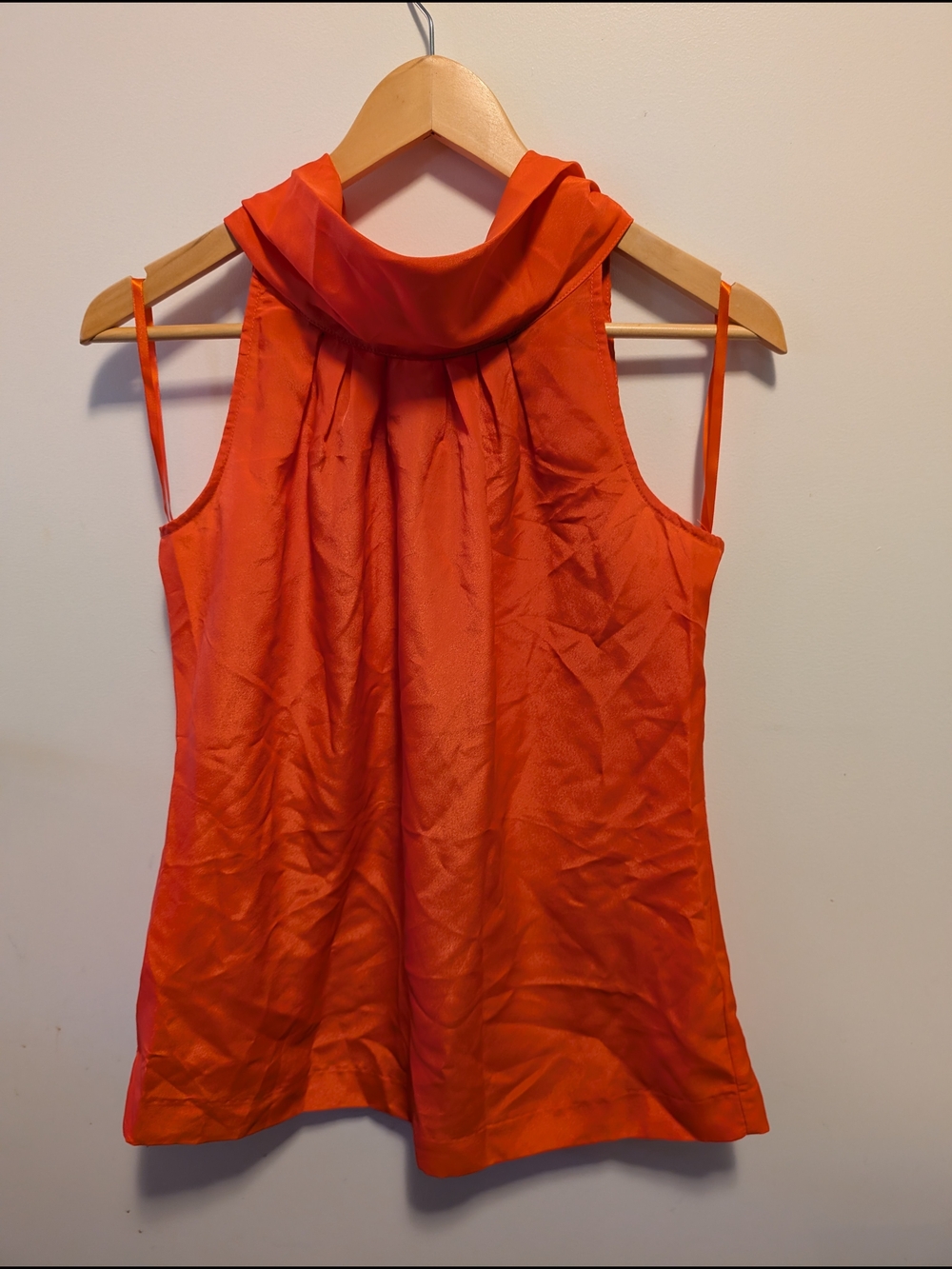 Jacob Orange Cowl Neck Satin Camisole